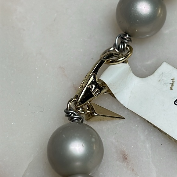 🩵HP 🐳 RARE! ALEXIS BITTAR LARGE BAUBLE NECKLACE Freshwater Pearl Statement Piece - Picture 11 of 11